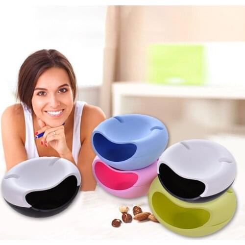 Double Layers Melon Seed Dish Sitting Room Plastic Dry Fruit Basket Lazy Person Takes Melon Seed Magic Ware Dry Fruit Box