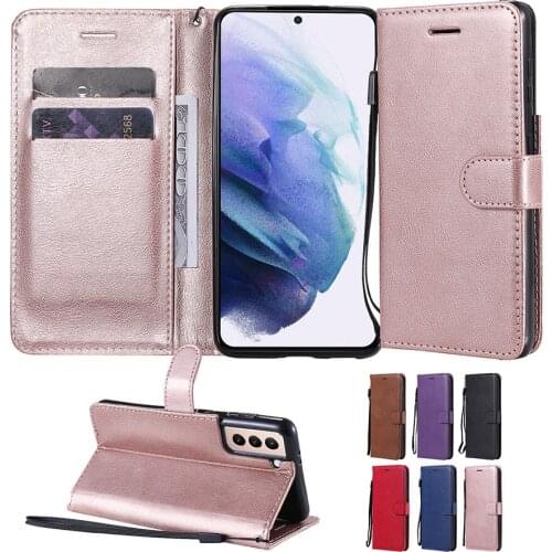 Etui Card Solt Wallet Flip Cases For Samsung Galaxy S21 Ultra S20 Plus S20 FE A01 Core A11 A21 A31 A51 A71 5G A21S A02S Cover