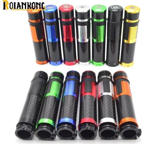 Hot!CNC 22\24mm Motorcycle Carbon fiber Hand Handle Grip Handlebar Cap for Aprilia DORSODURO 1200 750 RST1000 FUTURA SHIVER GT