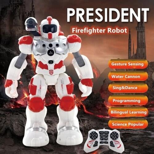 Intelligent Programming RC Robot Gesture Sensing Water Spray Launching Missiles Singing And Dancing Remote Control Robot Toys