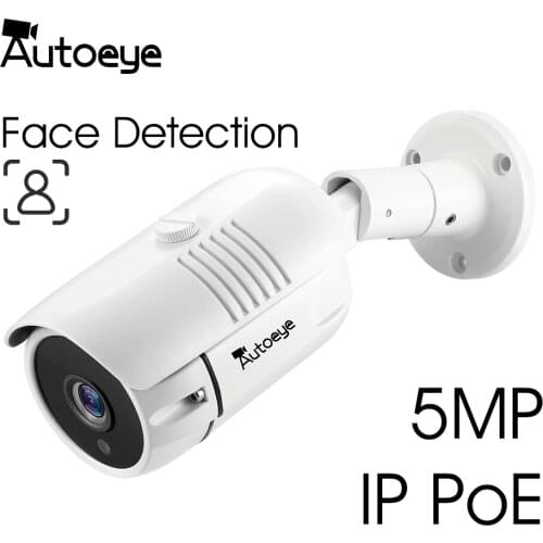 Autoeye 5.0MP Sony IMX335 2MP 1080P SONY IMX307 IP Poe Face Detection Network Camera H.265X IP66 Waterproof Metal Bullet Camera