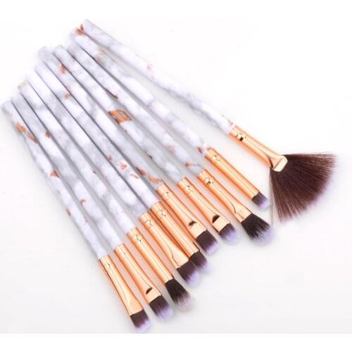 10Pcs Marbled Style Makeup Brushes Tool Set Cosmetic Powder Eye Shadow Foundation Blush Blending Beauty Make Up Brush Maquiagem