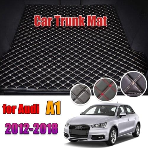 Leather Car Trunk Mat For Audi A1 8X 2012-2018 Cargo Liner Accessories Interior Boot