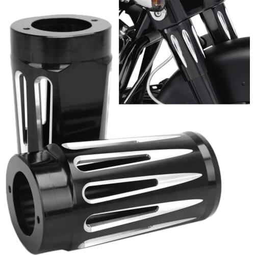 Edge Cut Billet Fork Boot Slider Cover Cow RSD For Harley Touring 84-13