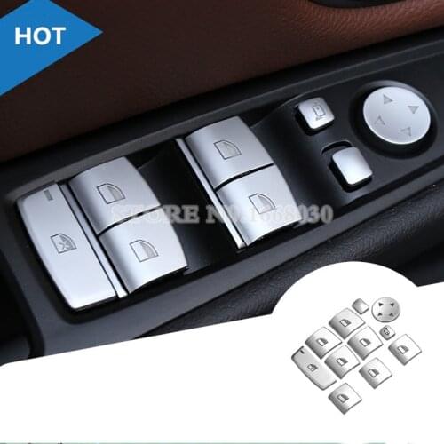 Inner Door Window Switch Button Trim Cover 11pcs For BMW X1 X3 X4 X5 X6 E84 E70 E71 F25 F26 F15 F16