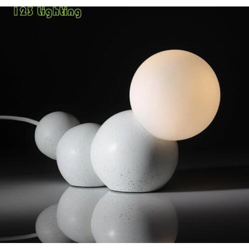 Lovely Childrens Room Desk Lights Cartoon Caterpillar Bedside Table Lamp White Glass 110-260V Table Decoration Lighting Fixture