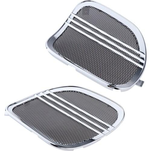 Motorcycle Silver Speaker Grills Cover Accents For Harley Road Glide 2015-17
