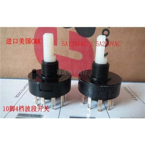 Original new 100% CR band switch 1 knife 4 gear rotary switch toggle switch 10pin half handle