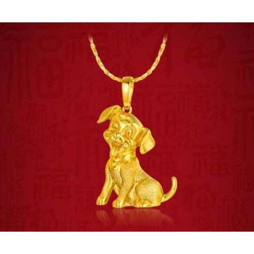 Zodiac Dog Pendant Neck Clavicle Chain Necklace