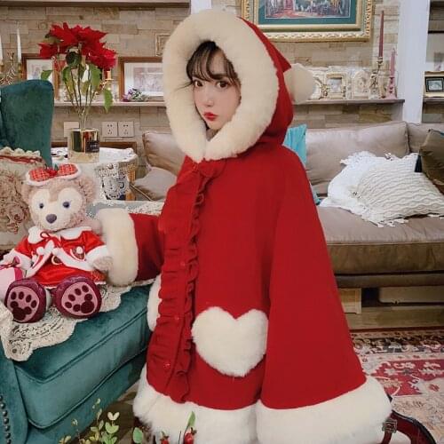 Bobon21 High Low Hooded Cloak Fashion Women Hooded Capes Autumn Winter Red Black Cape Coat Trench Coat C1711