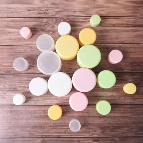 Plastic Portable Cosmetic Travel Empty Jars Pots Makeup Cream Liquid Moisturizer Lip Balm Container Pocket 10g 20g 50g 100g