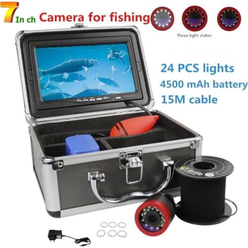 COVYIV Newest 7" Inch 1000TVL HD Underwater Camera for Fishing Fish Finder 24PCS LED Lights Underwater Fishing Camera Boys Gift