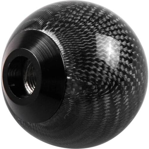 Universal Car Manual Gear Shift Knob Round Ball Shape Gear Lever Shifter Knob Head For Honda Toyota Mazda Carbon Fiber Modified