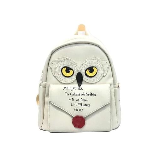 Peripheral Harried Owl School Bag Red Flower Potter Envelope Small Backpack Student Fashion Casual School Bag
