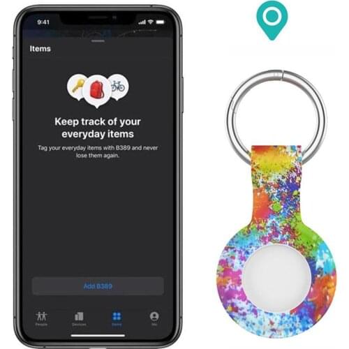 Silicone Protective Cover For AirTags Location Tracker Anti-Lost Device With Keychain Sleeve For AirTag Tracker Protective Case