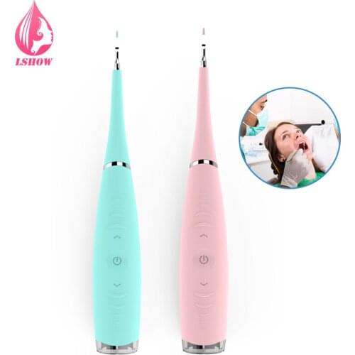 Portable Electric Sonic Dental Scaler Tooth Calculus Remover Tooth Stains Tartar Tool Dentist Whiten Teeth Health Hygiene white