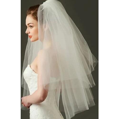 Comfortable Wedding Veil High Quality Plain Very Soft White Ivory Cathedral Bridal Veil Wedding Accessories