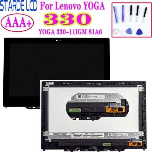 For Lenovo YOGA 330-11IGM 81A6 yoga 330-11 yoga 330-11igm LCD Display Touch Screen Digitizer Assembly with Frame New Replacement