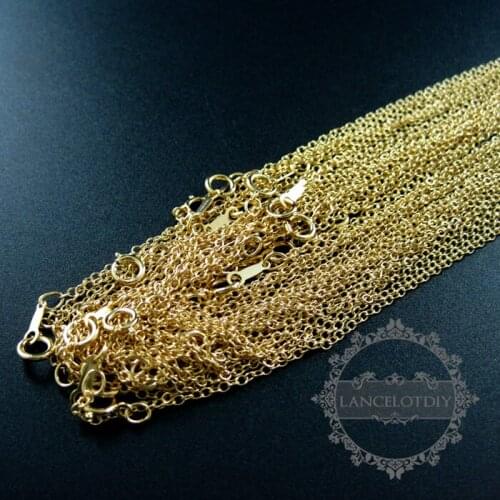 1pcs 18inch 1.7mm gold filled high quality color not tarnished cable chain DIY necklace chain supplies findings 1325010