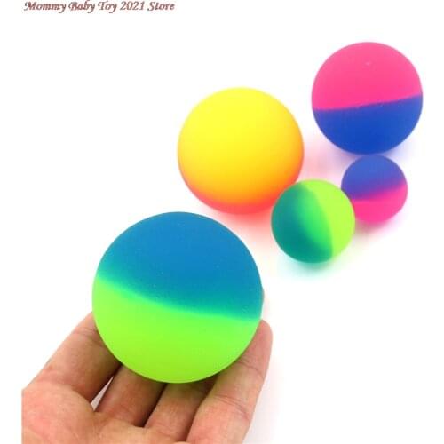 1pcs 42/45mm Cute Luminous Children Toy Ball Colored Boy Bouncing Ball Rubber Kids Sport Games Elastic Jumping Balls Outdoor toy