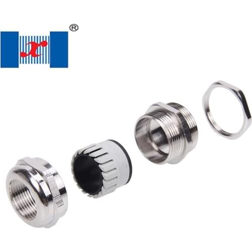 1Pcs M28*1.5 PG21 G3/4 Nickel Brass Waterproof Metal Cable Glands Connectors For 13-18mm Cables