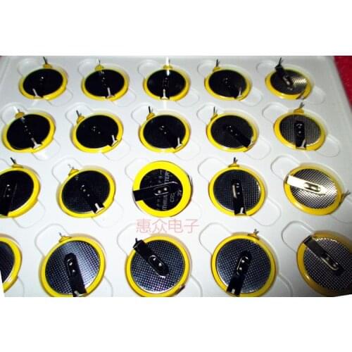 100pcs 3V CR2032 CR 2032 Button Cell Coin Battery with tags for computer motherboard etc. free shipping