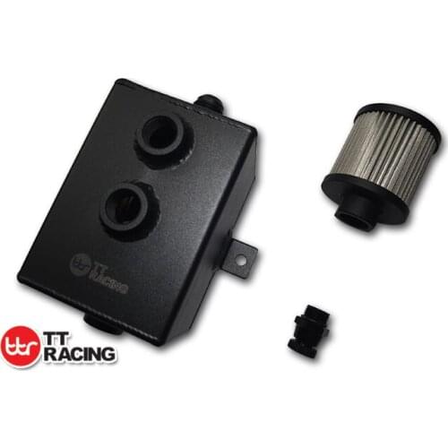 2L_OT- OIL CATCH CAN BREATHER TANK RACE KIT AN-10 HONDA ACURA CIVIC INTEGRA BAFFLED 2L SIVER