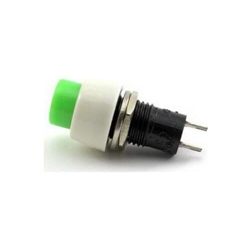 2xGreen Mini 2 pin Round Toggle Selflocking Power ON/OFF Push Button Switch VE139 P