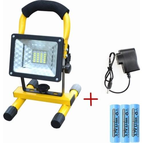 30W LED Portable Flood Spot Light with Rechargeable Battery LED Emergency Light for Outdoor Activities Work Light Camping Light