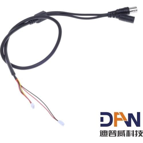 50pcs/lot 5Pin Open End Cable to 1 BNC Female Connector power and video for CCTV