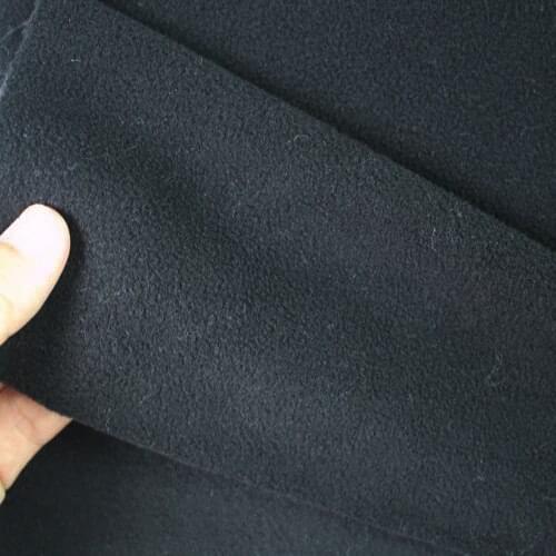 Black Polar Fleece Fabric anti-pilling one-side Fleece Fabric Handmade Fabric Sold BY THE YARD FREE SHIPPING
