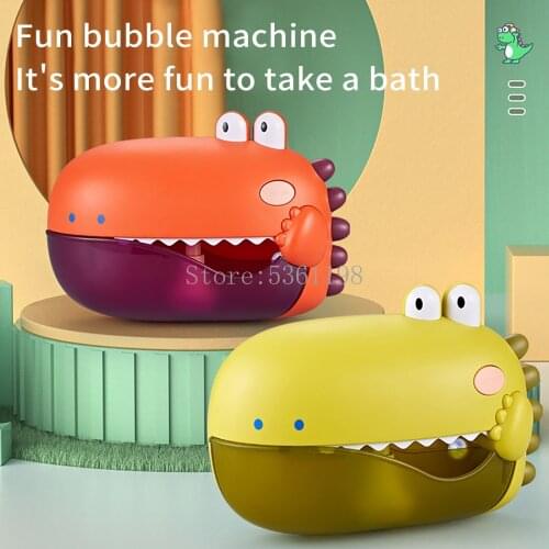 Baby Bath Toys Dinosaur Bubble Machine Music Bathtub Soap Machine Automatic Bubble Maker Baby Bathroom Funny Toy for Children