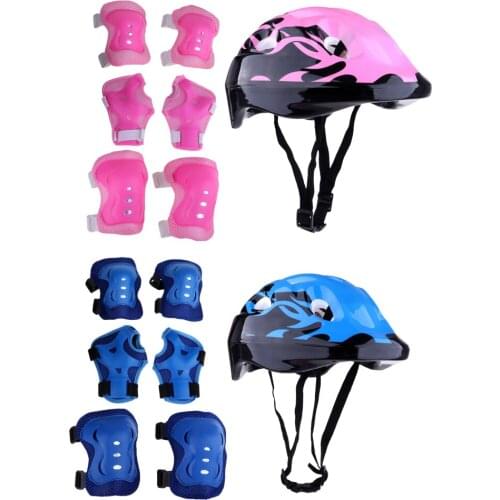 2 Packs Kids Sports Protective Gear Set, Helmet and Pads of Wrist, Elbow, Knee, for Skateboarding, Skating, Scooter, Cycling