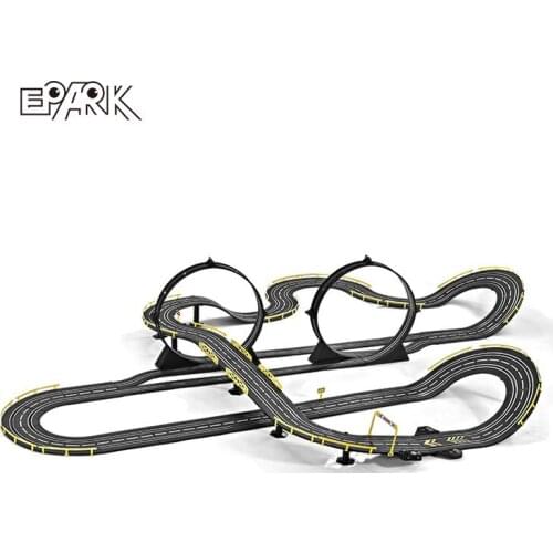 Indoor Double Remote Control Racing Track RC Electric Race Car Railway Toy Set With 2 Cars