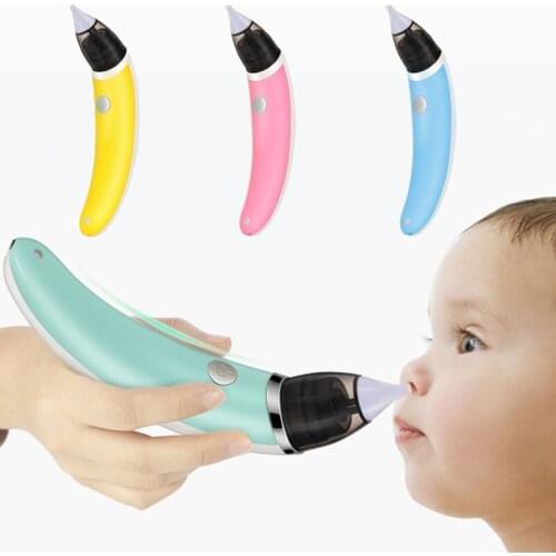 Electric Babies Nasal Aspirator Kid For Newborns Boy Girls Solid Color Plastic Health Vacuum Cleaner For Children Nose Aspirator