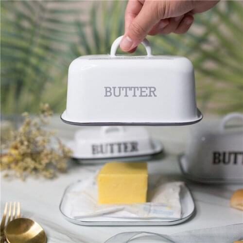 Enemal Butter Box Plates Home Appliance Kitchen Tray Tools Dinnerware Pizza Plates Butter Tray Snack Tray New Arrivals Promotion