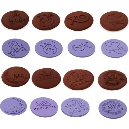 Birthday Christmas Cake Tool New Year Cookie Cutter Stamp Easter Thank You Letter Embossed Cutter Mold Baby Cookie Cutter Stamp