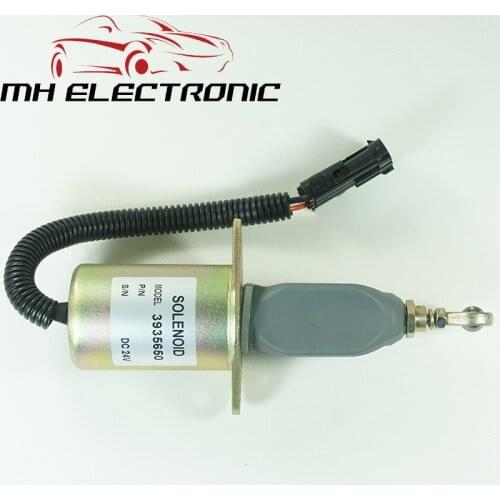 MH Electronic for Cummins 6CT Diesel Parts Engine Stop Solenoid 24V 3935650 Fuel Shutdown Solenoid Valve Shut off Stop