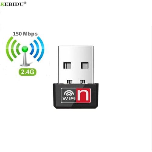 KEBIDU Mini USB WiFi Adapter MT7601150Mbps wi fi Dongle PC Ethernet wi-fi Adapters 2.4G Lan Network Card Antena Wi Fi Receiver