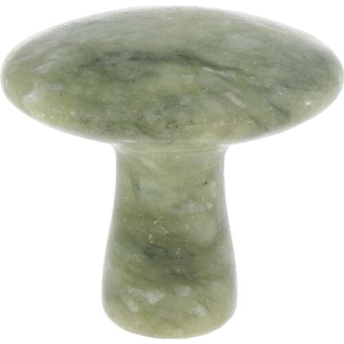 Mushroom Shaped Natural Jade Stone Hot Warmer Heater Rock Massage Stone for Home SPA Deep Tissue Muscle Relief