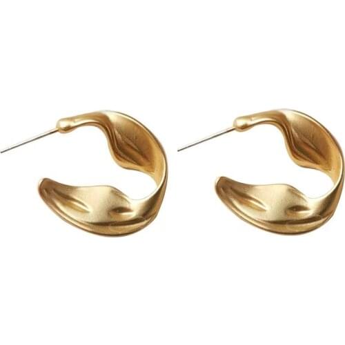 Personality Irregular C Word Ear Ring Simple abstract design ear nail female wind ear ornaments