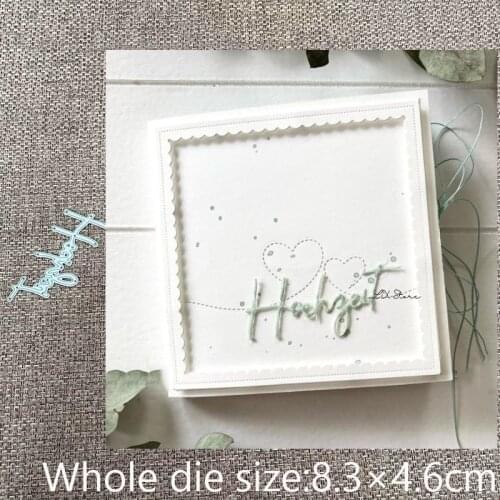 New Design Craft Metal stencil mold Cutting Dies German wedding decoration scrapbook die cuts Album Paper Card Craft Embossing