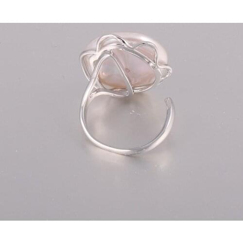New Style Copper Base Circular Freshwater Pearl Ring For Elegant Women Love Romantic Gift