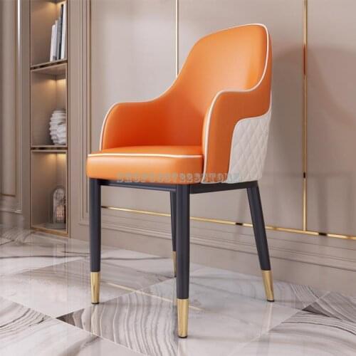 Dining Chair Modern Simple Home Nordic Back Stool Light Luxury Makeup Book Desk Chair Hotel Negotiation Net Red Simple Chair