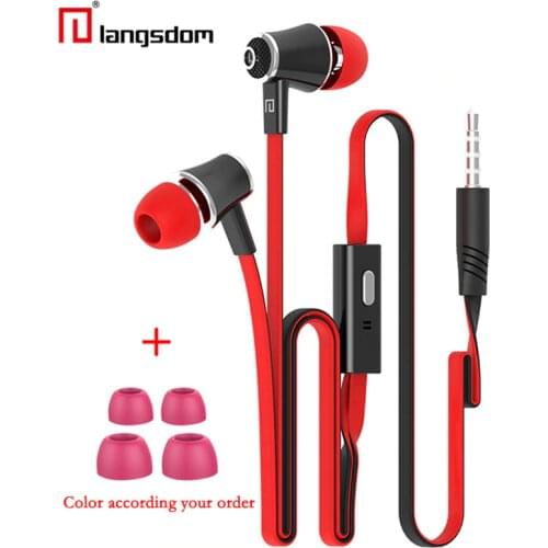 Original Langsdom JM21 JV23 earphones with Microphone Super Bass Earphone Headset For iphone xiaomi huawei Phone earphone Wired