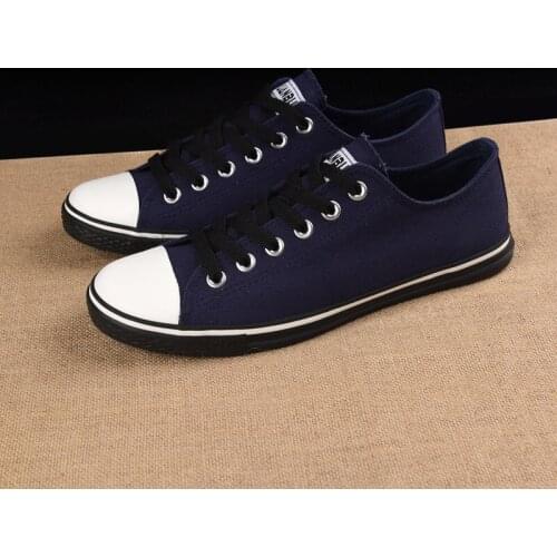 Canvas Shoes Mens Sports Mens Black Student Shoes White Shoes Flat Bottom Shoes Lace-up Casual Canvas Shoes