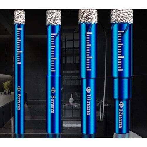 Diamond Coated Drill Bit 6/8/10/12/14/16mm Granite Marble Ceramic Tile Glass Hole Saw Marble Cutter Drilling Bit Power Tool