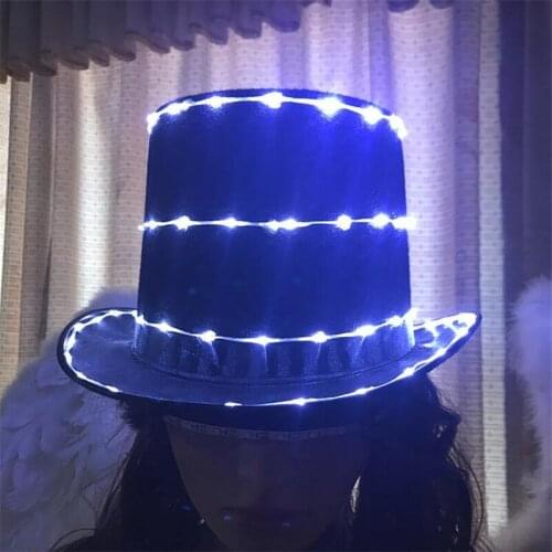 LZ36 LED luminous light hat ballroom dance led costumes dj car catwalks stage show wears led clothes dress party wears led light