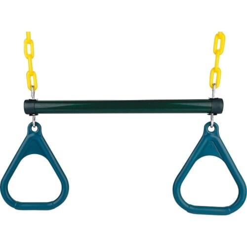 Outdoor Trapeze Swing Bar Rings Chain Set Fitness Exercise Gymnastics Accessories Suitable For Putting In Playground Backyard