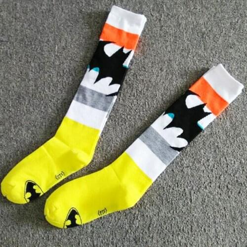 YSMILE Y 2 Pairs New Arrive Fashion Print Bat Unisex Socks Colorful Personality Couple Socks Women Men Daily Casual Long Socks